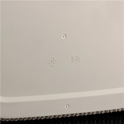 Корзина для белья с крышкой «Вязание», 55 л, 45×36×57 см, пластик, белый ротанг