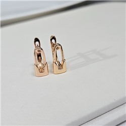 Серьги булавка ювелирная бижутерия коллекция "Дубай", покрытие позолота, арт.313.295