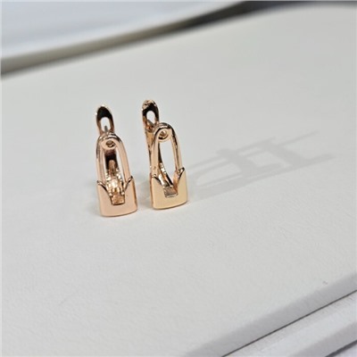 Серьги булавка ювелирная бижутерия коллекция "Дубай", покрытие позолота, арт.313.295