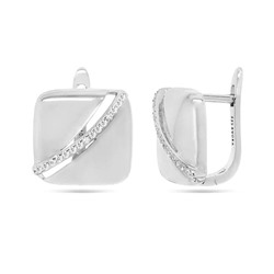 Серьги из серебра куб.циркон., МЦВА265