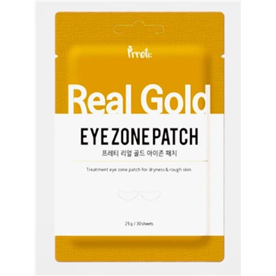 Prreti Патчи антивозрастные с золотом и коллагеном 30шт Eye Zone Patch Real Gold