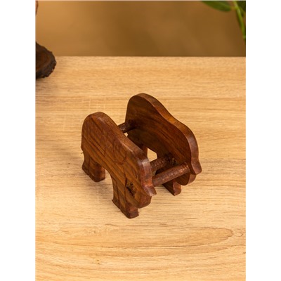 Подставка под горячее «Слон», набор 6 шт., 12×12×6.5 см, дерево шишам