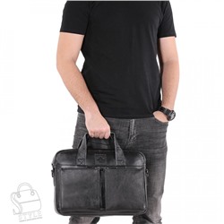 Портфель мужской кожаный 11017Z black Zinimsk