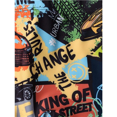 Плавки-шорты трикотажные для мальчиков, средней длины