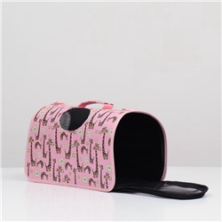 Сумка-переноска каркасная «Жирафы», размер S, 37.5×17×22 см