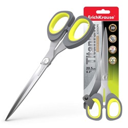 Ножницы ErichKrause Titanium, 20.5 см, ручки с противоскользящими резиновыми вставками