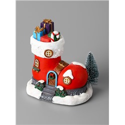 Светодиодная фигура «Волшебный сапожок», 13×11 см, 4 LED, от батареек АААx2, свечение тёплое белое