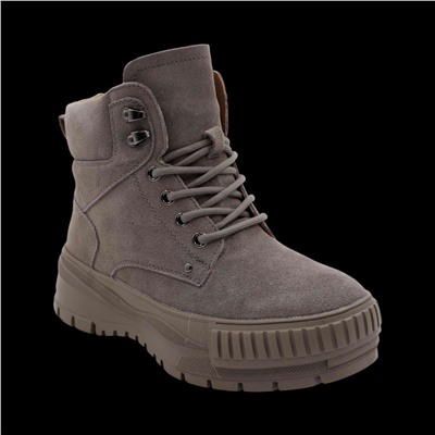 Ботинки из натуральной кожи на меху 88301-2 серые