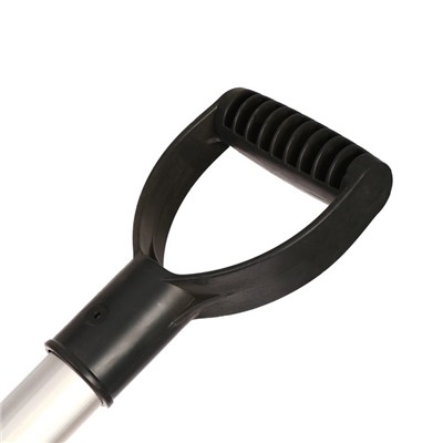 Лопата для уборки снега, пластиковый ковш 410×418 мм, оцинкованная планка, алюминиевый черенок, «Метель»