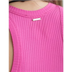 Платье из трикотажа в широкий рубчик