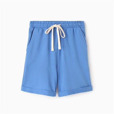 Шорты женские, цвет синий, размер 50