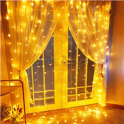 Электрогирлянда-занавес 6*3м, 640 ламп, синий