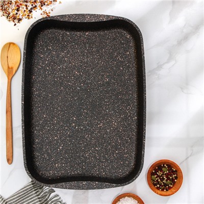 Противень Granit Ultra, 36,5×26×5,5 см, антипригарное покрытие, цвет чёрный