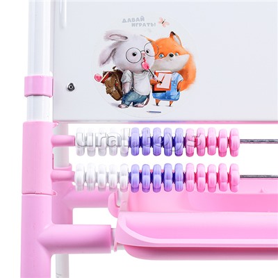 Мольберт «Доска знаний» 1 (розовый-2)