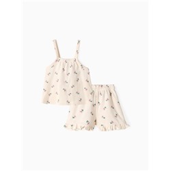 Костюм махровый (шорты и майка) Крошка Я, рост 92-98 см, молочный