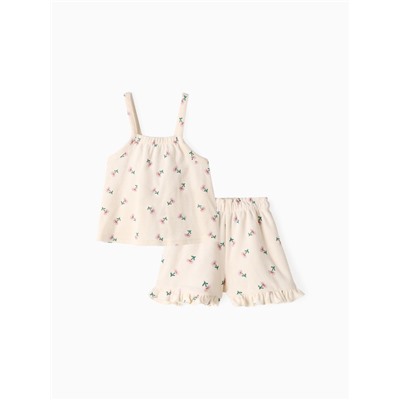 Костюм махровый (шорты и майка) Крошка Я, рост 92-98 см, молочный