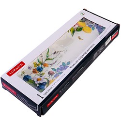 60157 Блюдо сервировочное 28х10,6х3см Лесные ягоды с лимонами доломит LR (х24)