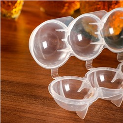 Форма для льда в виде шара 4 ячейки