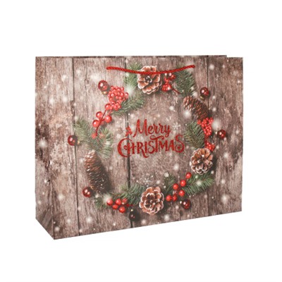 Пакет подарочный 26х32х10 / 362-61-M /уп 12/480/ микс Новый год