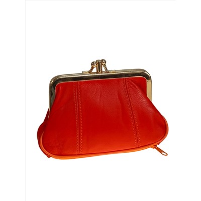 Женский кошелёк  из натуральной кожи, цвет оранжевый