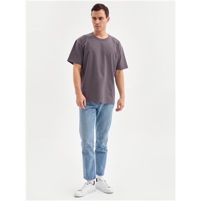 Футболка мужская MINAKU: Own opion, серая, р-р 52-54