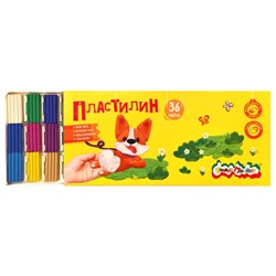 Пластилин  36цв 540 гр. со стеком ПКМ36-К Каляка-Маляка