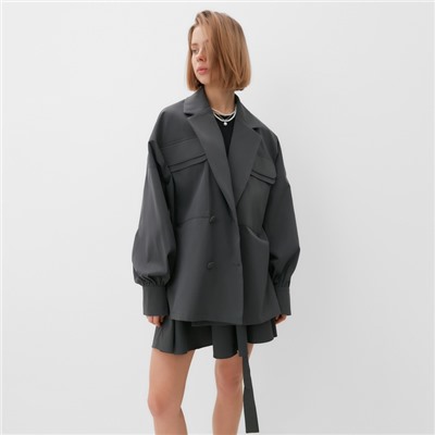 Пиджак женский MINAKU: Safari, цвет графит, размер 52