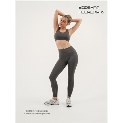 Легинсы спортивные женские Resport, размер 44, серые