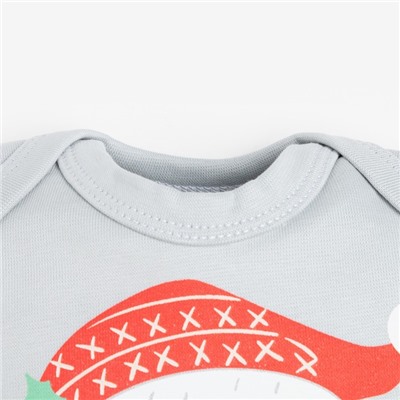 Боди Крошка Я «Мой первый НГ», рост 68-74 см, серое