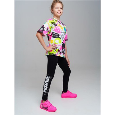 Брюки трикотажные для девочек (легинсы), 2 пары в комплекте