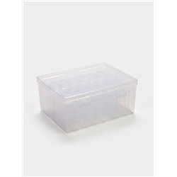 Органайзер для украшений QF, антиокислительный на 14 ячеек, 16.5×12×6 см, прозрачный