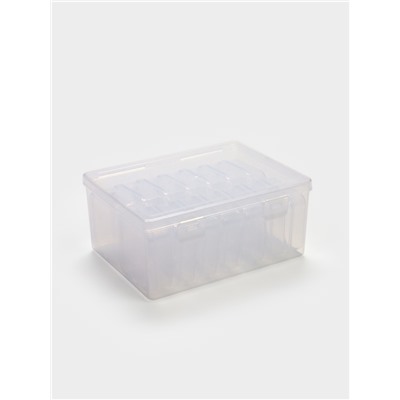 Органайзер для украшений QF, антиокислительный на 14 ячеек, 16.5×12×6 см, прозрачный