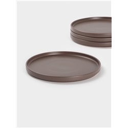 Набор тарелок Доляна «Гранит», 4 шт., d=26 см, керамика, коричневый