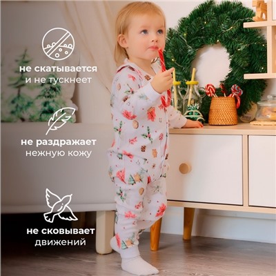 Комбинезон детский MINAKU Winter, рост 62-68 см, белый