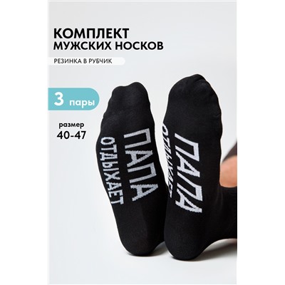 Носки мужские Папа отдыхает (набор 3 пары)