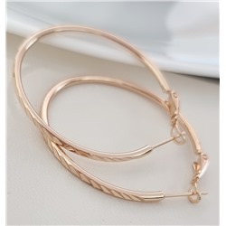 Серьги кольца, диаметр 4 см, коллекция "Xuping ML" покрытие позолота, арт. 101.087