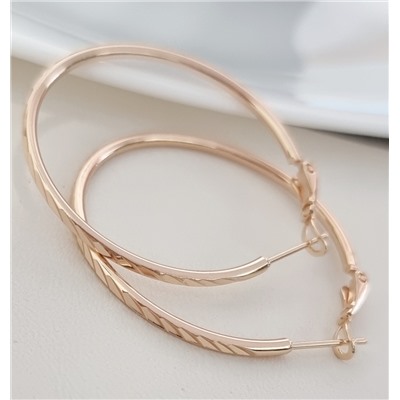 Серьги кольца, диаметр 4 см, коллекция "Xuping ML" покрытие позолота, арт. 101.087