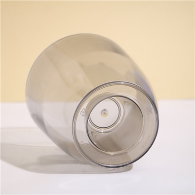 Горшок для орхидей, 2 л, 14.8×16.2 см, круглый, пластиковый, прозрачно-серый