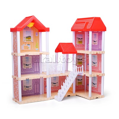 Дом для куклы "Дачный котедж" с мебелью, в коробке