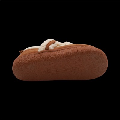 Тапочки-лоферы меховые К011-4 коричневые