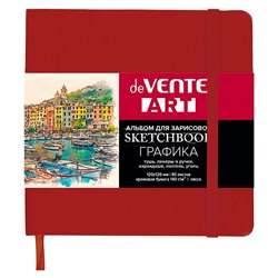 Скетчбук для рисования, скетчинга и записей А6 (120x120 мм) 80 листов "ART" кремовая бумага