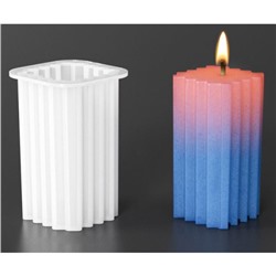 Молд силиконовый «Прямоугольник, Полоски вертикальные» 5.7×5.7×8.7 см