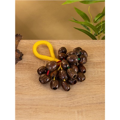 Сувенирный музыкальный инструмент «Погремушка», 16×10×3 см, орех кемири, МИКС