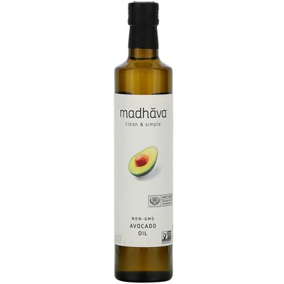 Madhava Natural Sweeteners, серия Clean & Simple, масло авокадо, 500 мл (16,9 жидк. унции)