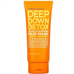 Formula 10.0.6, Deep Down Detox, Ultra-Cleansing Mud Mask, Orange + Bergamot, 3.4 fl oz (100 ml)