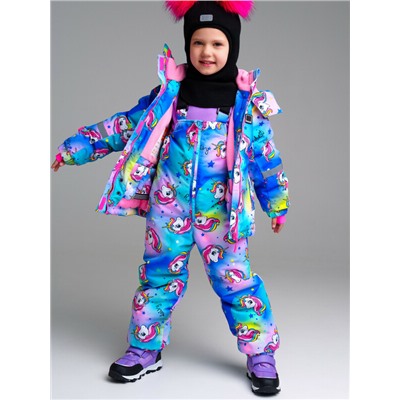 Комплект текстильный с полиуретановым покрытием для девочек: куртка, полукомбинезон