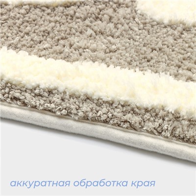 Коврик для ванной и туалета SAVANNA Bath, 50×80 см, бежевый