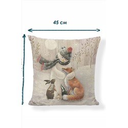 Наволочка декоративная Снеговик 1 шт НАТАЛИ, 1216578