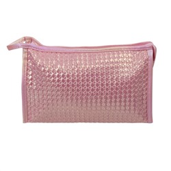 519329 Kristaller Косметичка женская Knitted rope pattern, перламутр розовый