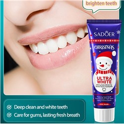Зубная паста с содой и кальцием Sadoer Baking Soda, 100 гр. Снеговик